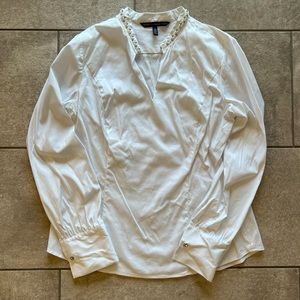 WHBM Jeweled Button Up Blouse